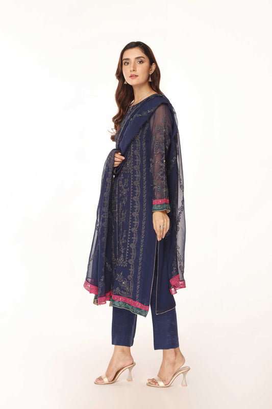 3 Piece Pak Chiffon Embroidered Suit (AP0028)
