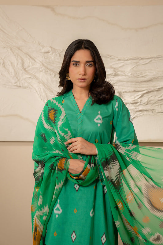 3 Piece Lawn Printed Unstitched Suit (UC0060)