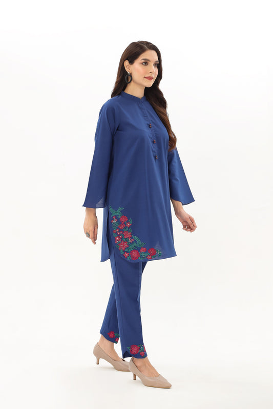 2 Piece Slub Khaddar Solid Suit (BE0033)