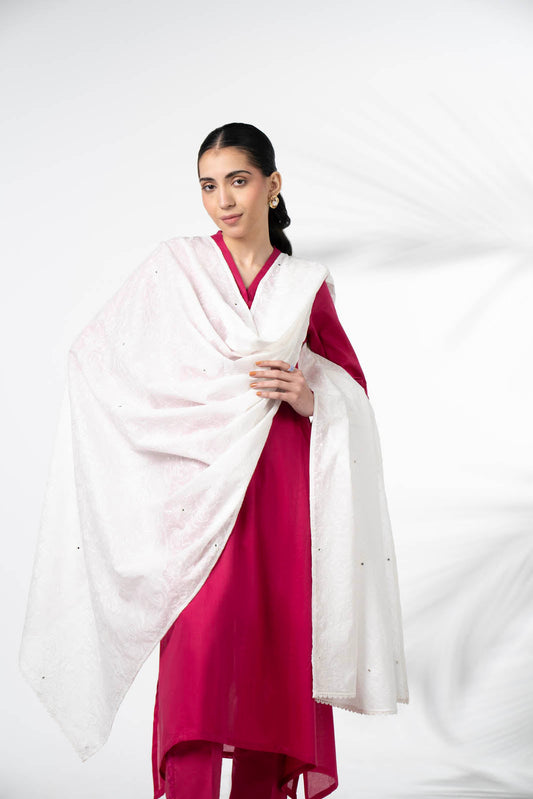 1 Piece Lawn Embroidered Shawl (BS0055)