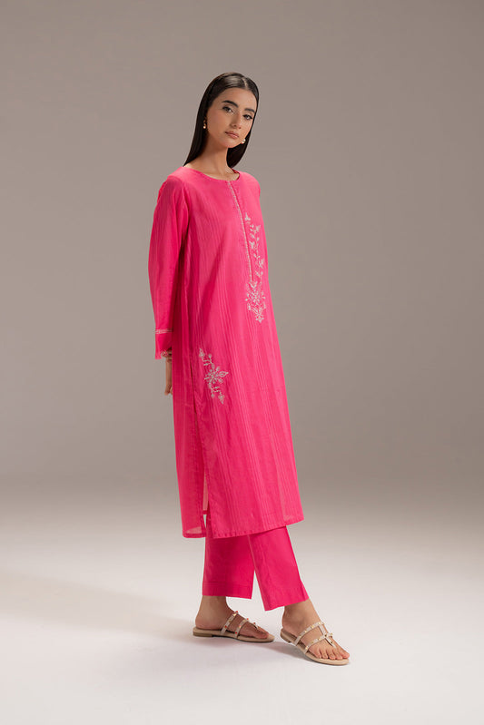 2 Piece Cotton Jacquard Embroidered Suit (CP0209)
