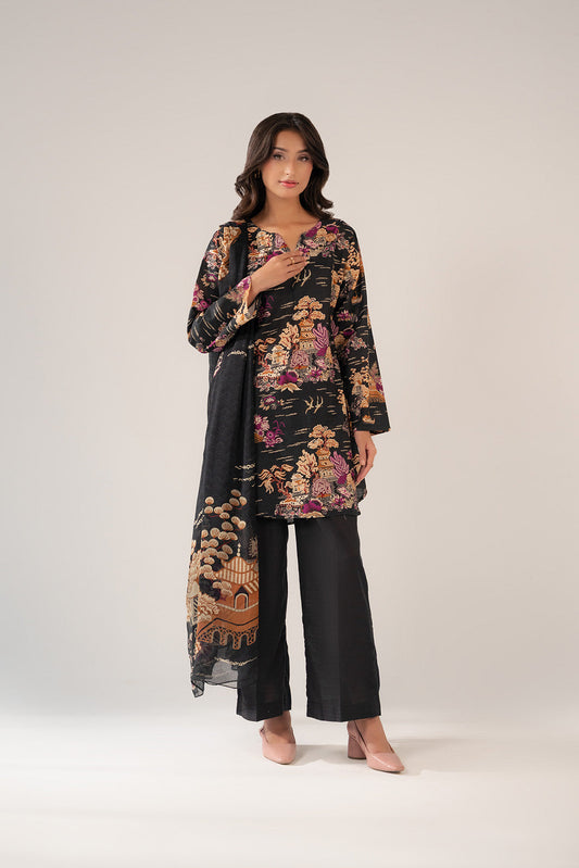 3 Piece Printed Slub Khaddar Printed (CP0260)