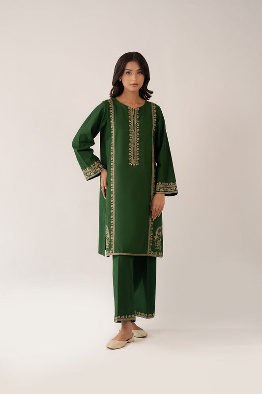 2 Piece Slub Khaddar Embroidered Suit (CP0268)