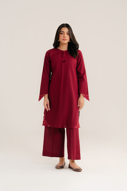 2 Piece Slub Khaddar Embroidered Suit (CP0283)