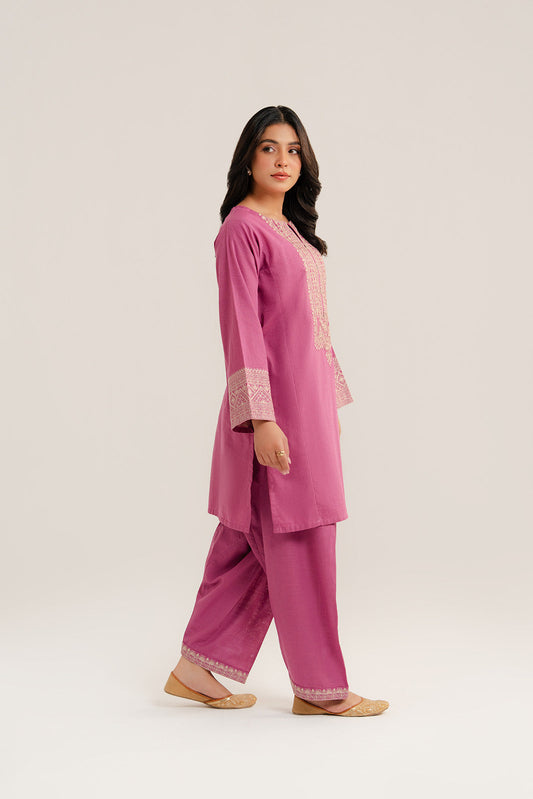 2 Piece Slub Khaddar Embroidered Suit (CP0294)