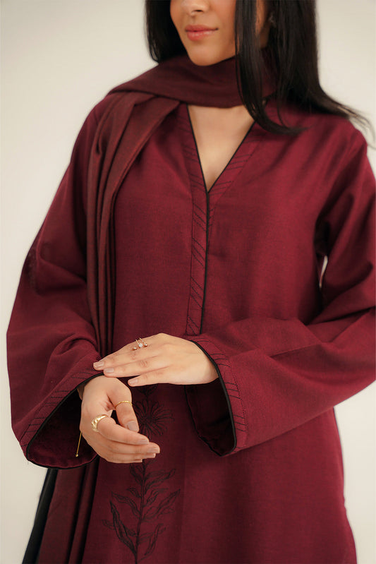 3 Piece Cotton Karandi Embroidered Suit (CP0335)