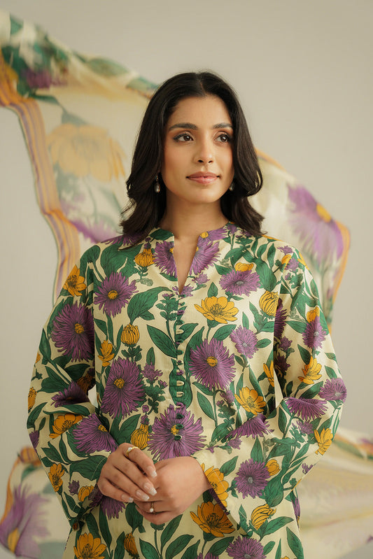 3 Piece Printed Lawn Printed Suit (CP0386)