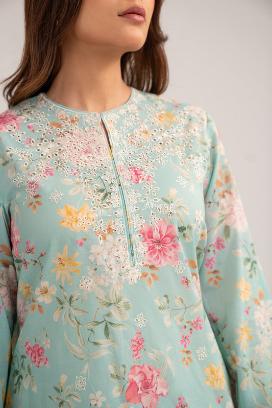 2 Piece Printed Lawn Embroidered Suit (CP0422)