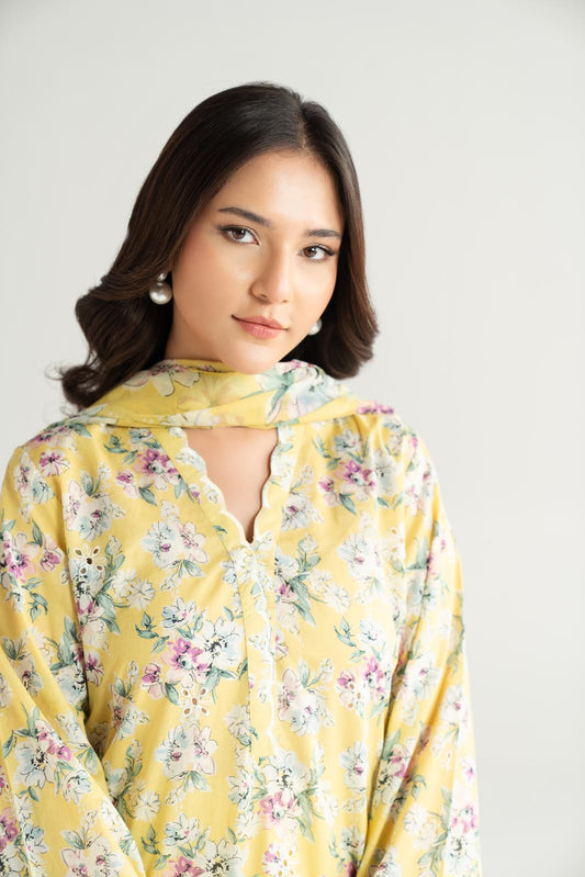 3 Piece Printed Lawn Embroidered Suit (CP0466)