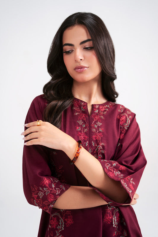 2 Piece Slub Khaddar Embroidered Suit (CP0572)