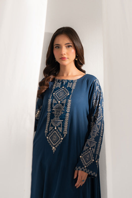 1 Piece Linen Viscose Embroidered Shirt (CS0073)