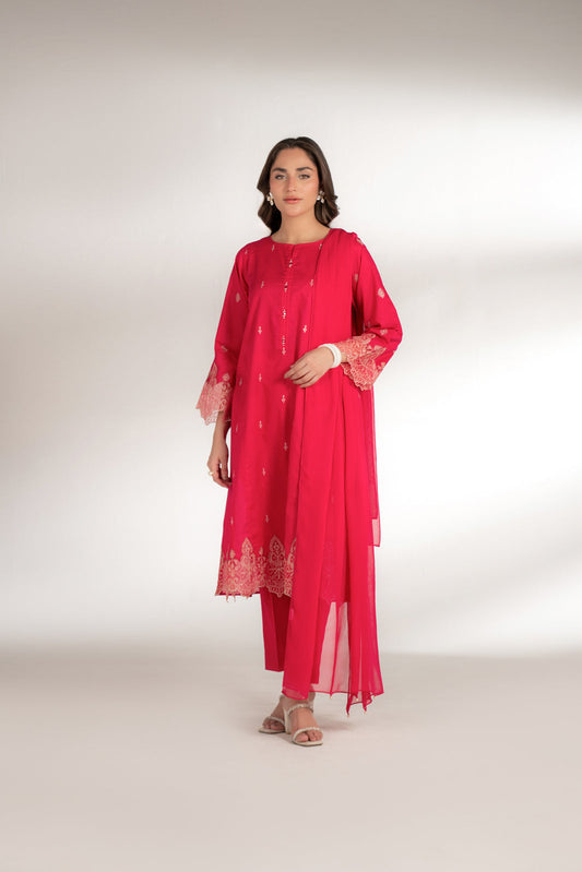 3 Piece Lawn Embroidered Suit (CS0154)