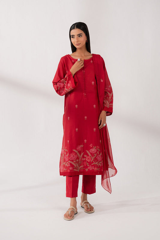 3 Piece Lawn Embroidered Suit (CS0219)