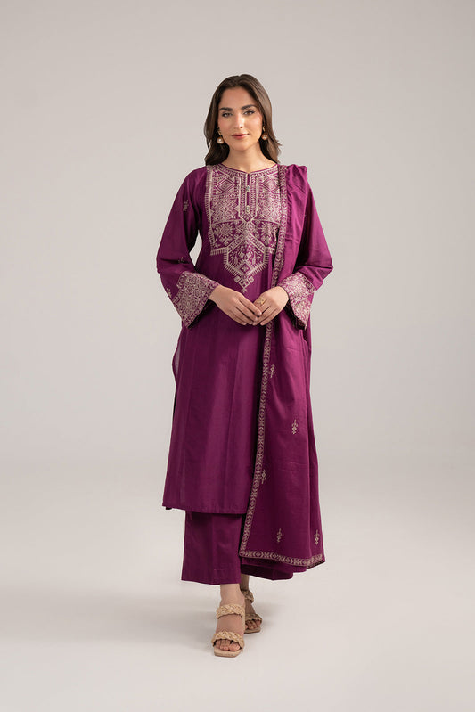 3 Piece Lawn Embroidered Suit (CS0228)