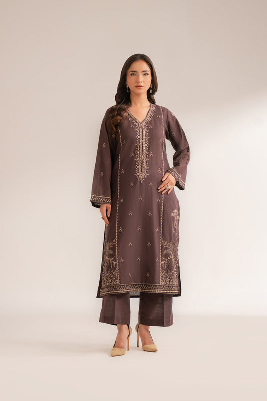 2 Piece Slub Khaddar Embroidered (CS0264)