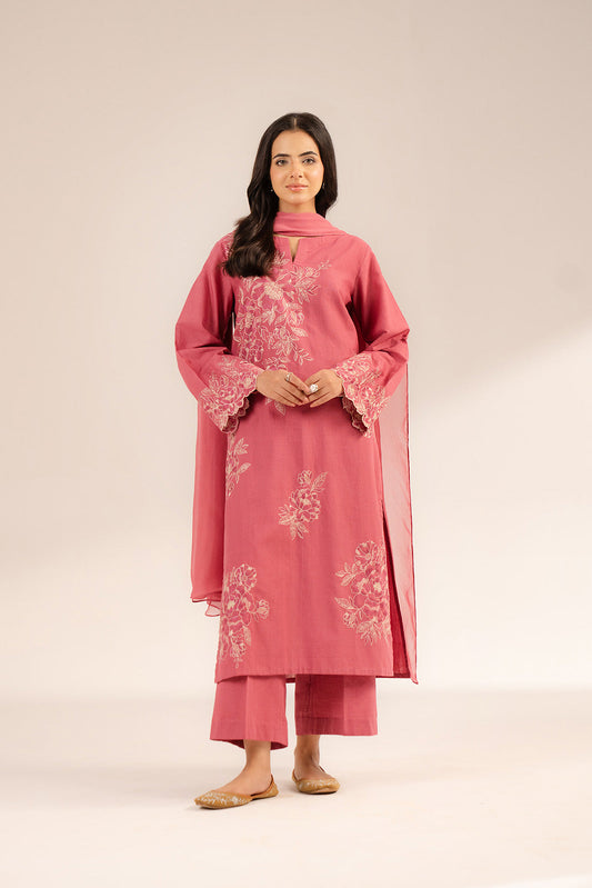 3 Piece Slub Khaddar Embroidered (CS0278)