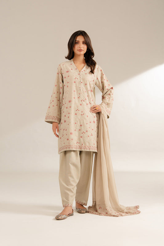 3 Piece Lawn Karandi Embroidered (CS0285)