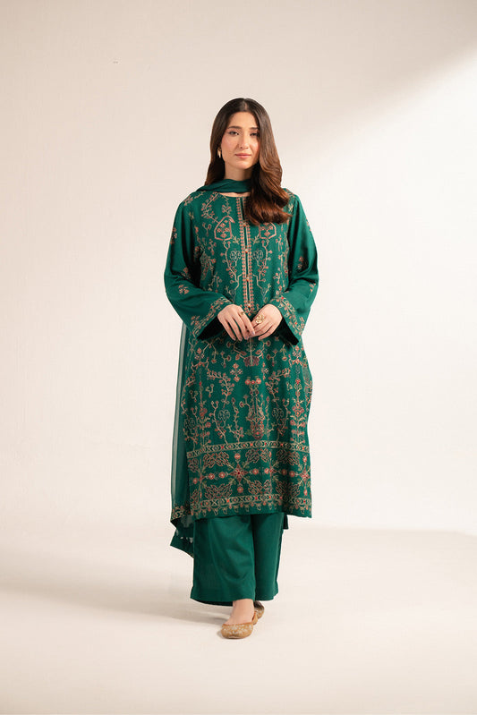 3 Piece Lawn Karandi Embroidered Suit (CS0289)
