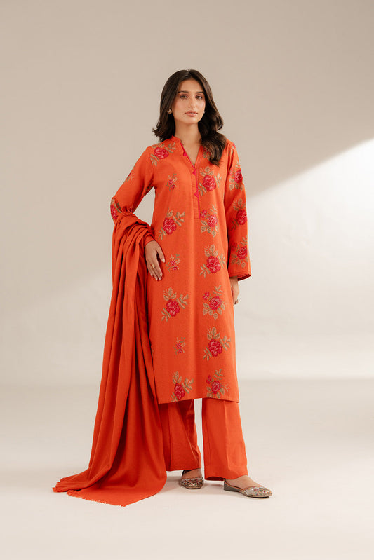 3 Piece Cotton Karandi Embroidered Suit (CS0310)