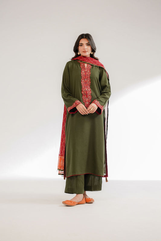 3 Piece Lawn Karandi Embroidered Suit (CS0312)