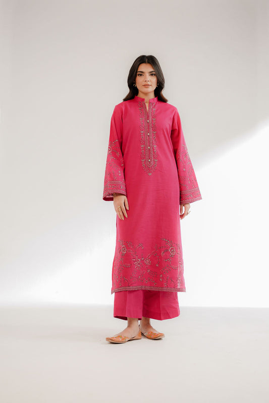 2 Piece Slub Khaddar Embroidered Suit (CS0333)