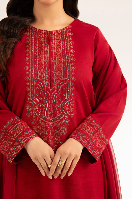 3 Piece Slub Khaddar Embroidered (CS0342)