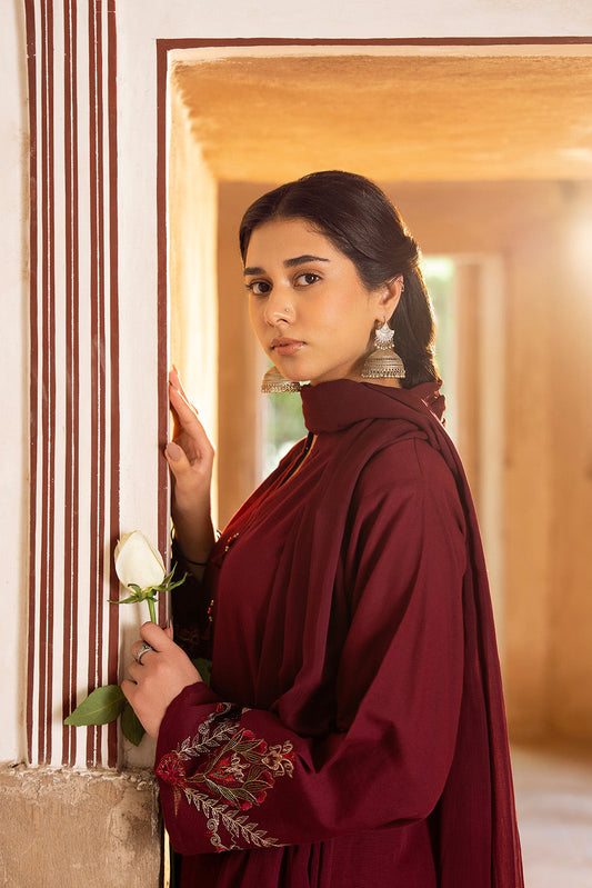 3 Piece Slub Khaddar Embroidered (CS0353)