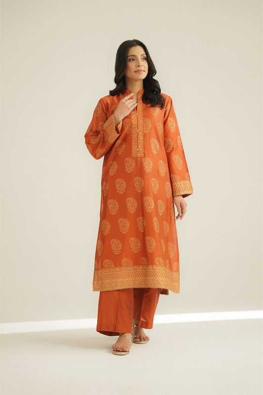 2 Piece Printed Cotton Silk Printed Suit (CS0437)