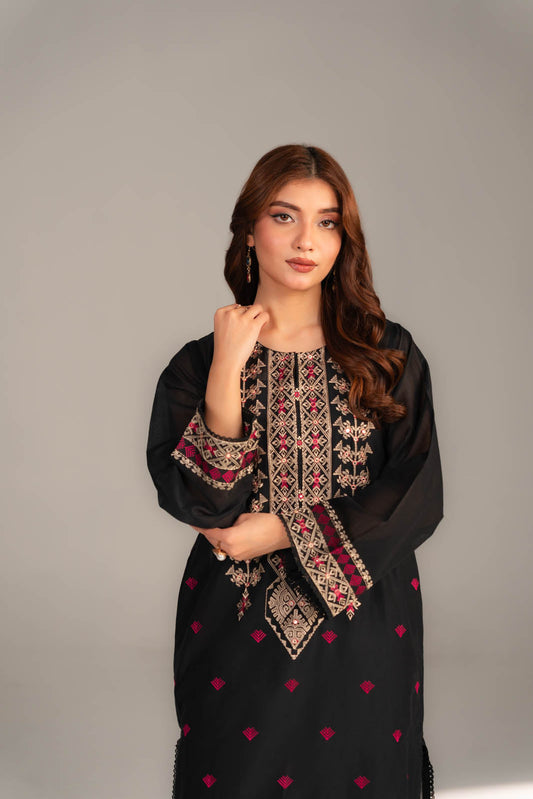 2 Piece Lawn Embroidered Suit (CS0458)