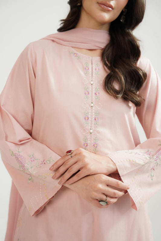3 Piece Lawn Embroidered Suit (CS0557)