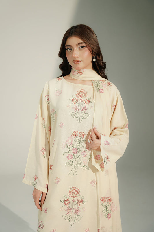 3 Piece Lawn Karandi Embroidered Suit (CS0694)