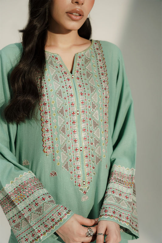 2 Piece Lawn Karandi Embroidered Suit (CS0741)