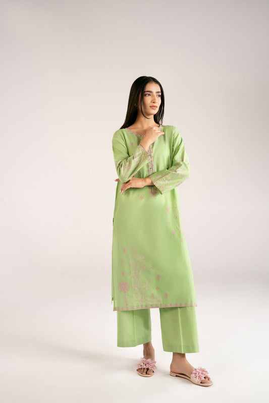 2 Piece Lawn Embroidered Suit (HB1266)