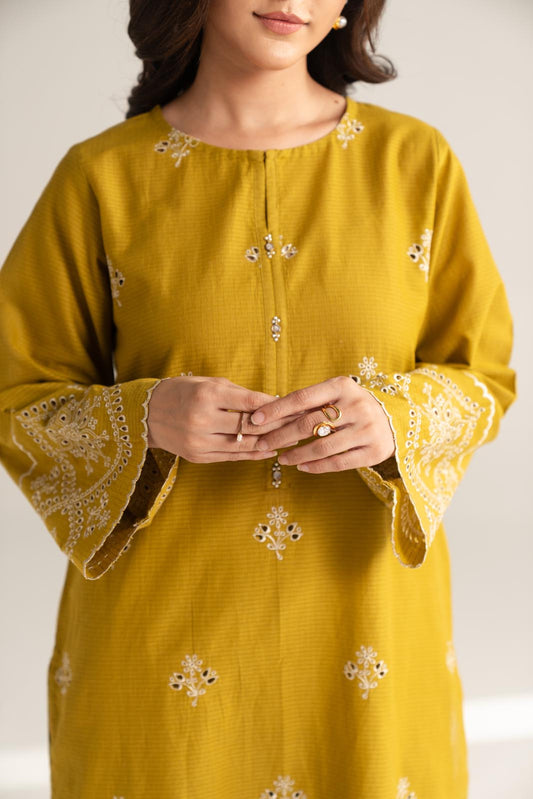 2 Piece Cotton Rip Stop Embroidered Suit (CS0541)