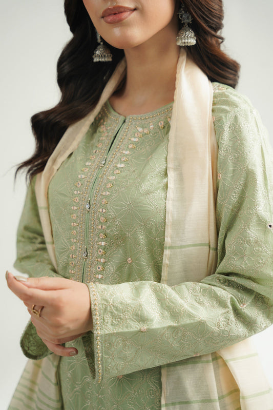 3 Piece Lawn Embroidered Suit (CS0577)