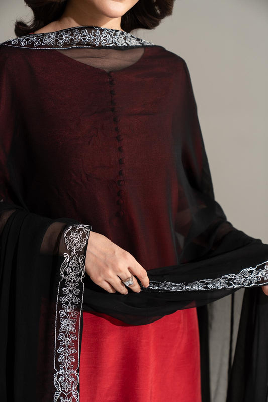 1 Piece Chiffon Embroidered Dupatta (FD0114)
