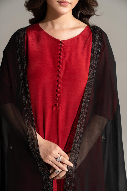 1 Piece Chiffon Embroidered Dupatta (FD0113)