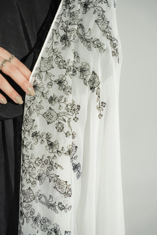 1 Piece Chiffon Embroidered Dupatta (FD0115)