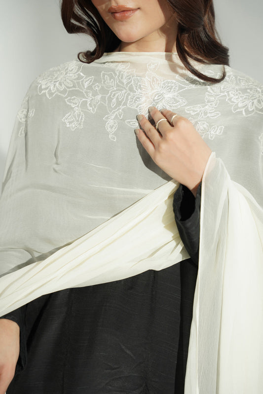 1 Piece Chiffon Embroidered Dupatta (FD0118)