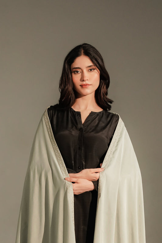1 Piece Resham Cotton Embroidered Shawl (FH0028)