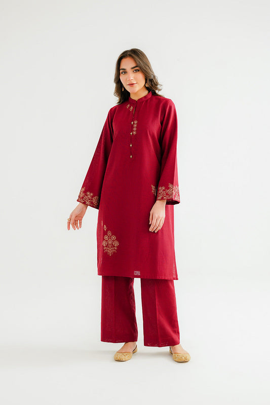 2 Piece Cotton Karandi Embroidered Suit (CP0315)