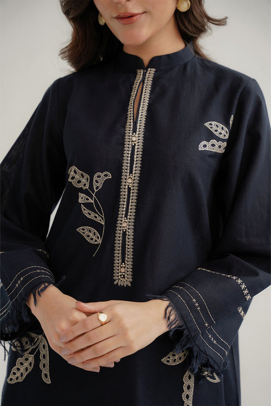 2 Piece Slub Khaddar Embroidered Suit (CP0303)