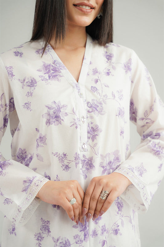 2 Piece Printed Lawn Embroidered Suit (CP0427)