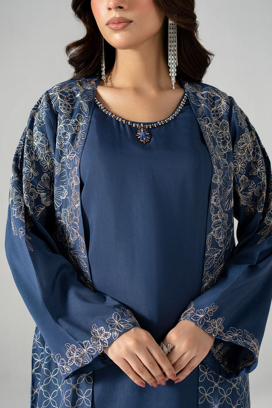 2 Piece Raw Silk Embroidered Suit (FS0200)