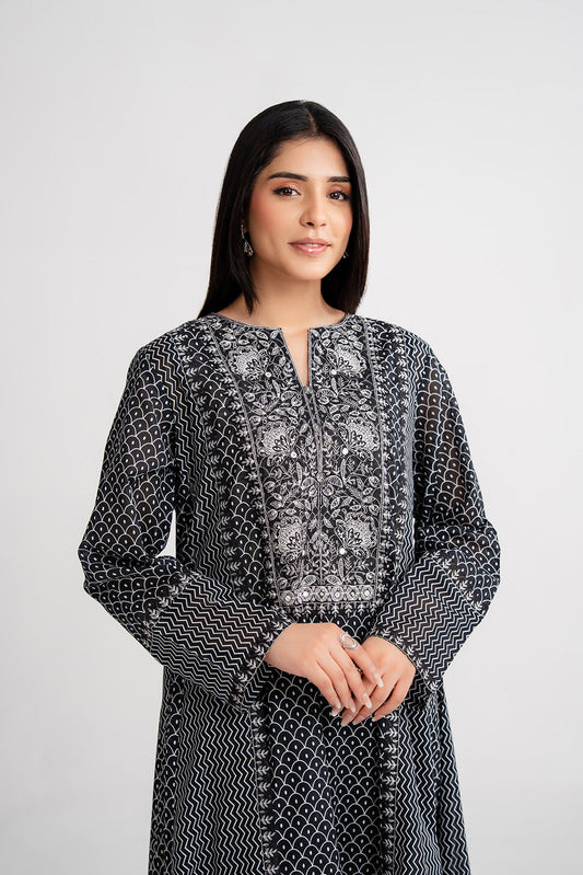 2 Piece Printed Lawn Embroidered Suit (CP0448)