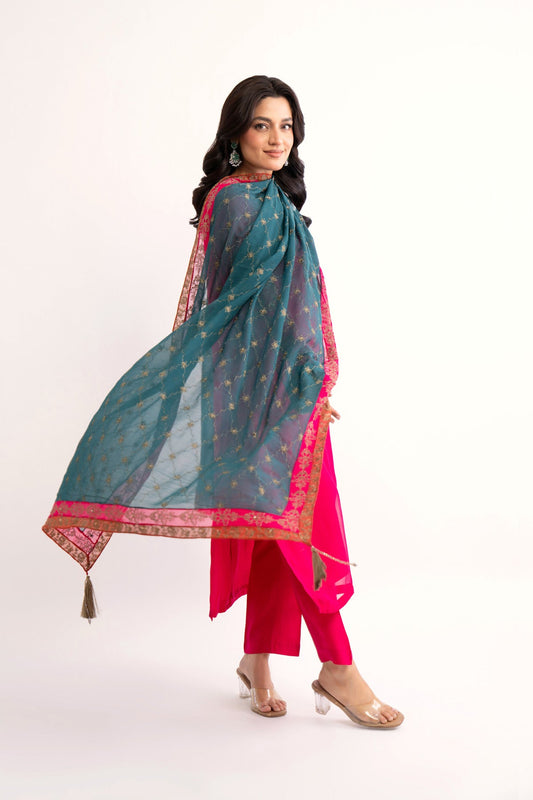 3 Piece Pink Embroidered Suit (AP0050)