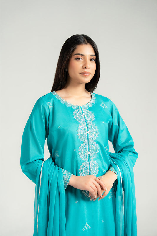 3 Piece Lawn Embroidered Suit (CS0523)