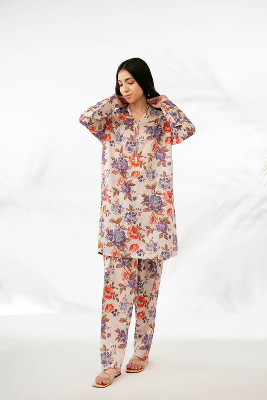 2 Piece Printed Lawn Printed Suit (PD1353)