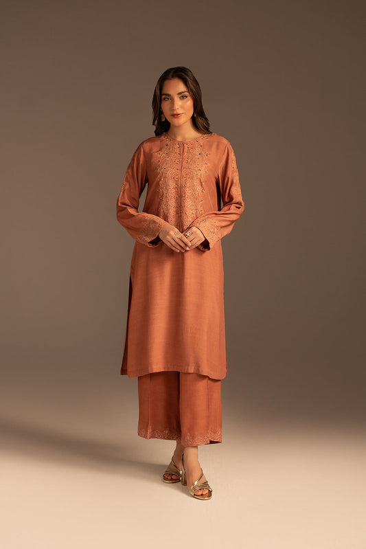 2 Piece Raw Silk Embroidered (FS0108)