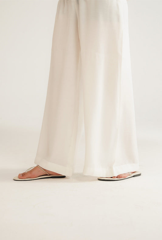 1 Piece Raw Silk Solid Wide Leg Bottoms (FA0012)